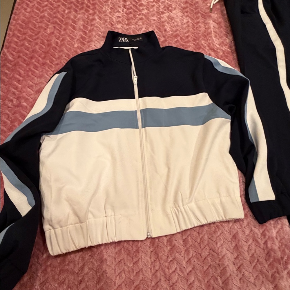 Zara Navy and White Colorblock Tracksuit - Picture 6 of 14